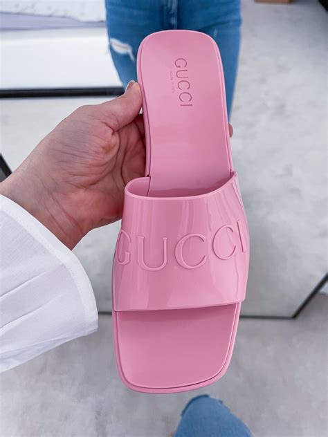 gucci jelly sandals white|latest style for gucci sandals.